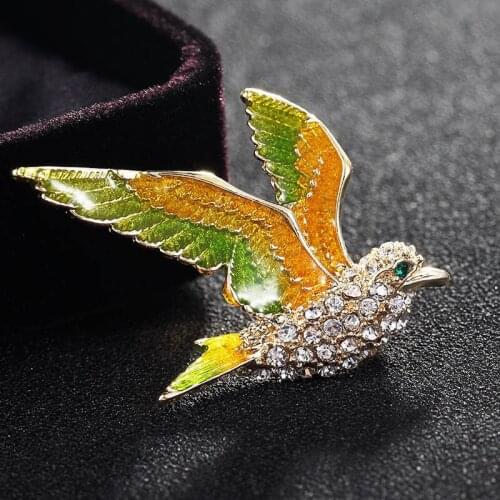 Small Birds Pin Brooch Bouquet Large Enamel Brooches Corsage Scarf Pins Women Bags Accessories Broach For Children