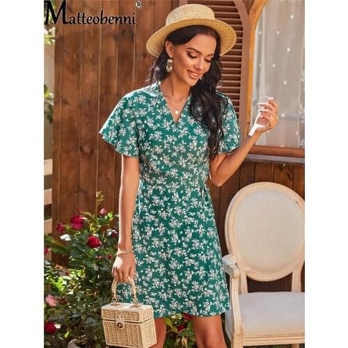 Зеленые летние платья Matteobenni China At AliExpress