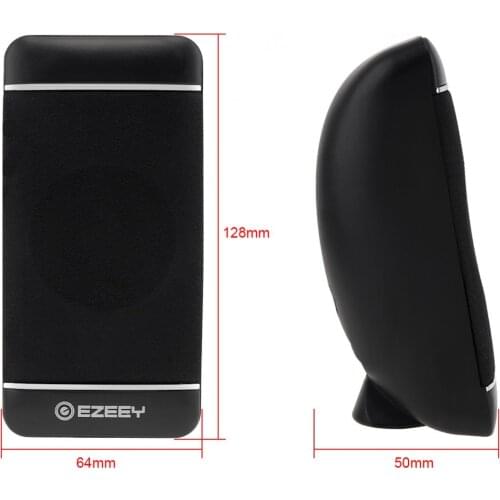 EZEEY S4 Mini Portable USB 5V Subwoofer Speaker with 3.5MM Audio Socket and Volume Control for Laptop / Phone