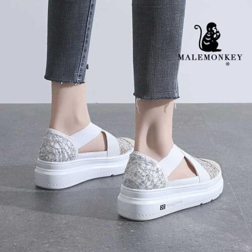 Fashion Women Flats White 2021 Spirng Summer Outdoor Walking Female shoes Breathable