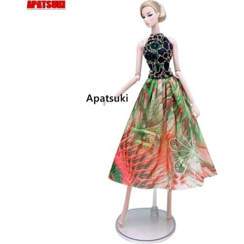 Fashion Doll Dress For Barbie Doll Clothes Set Outfits Set Embroidery Top Floral Midi Skirt 1/6 BJD Dolls Accessories Kid Toys