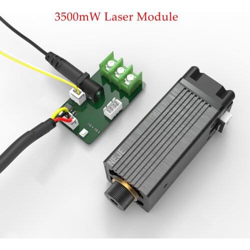 405nm Professional Continuous 3500MW Laser Cutting / Engraving Module Blue Light with TTL / PWM Modulation for Laser Engraver