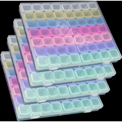 224/112Grids 5D Diamond Painting Kit Embroidery Moasic Storge Box Diamond Jewlery Sewing Nail Container Accessories Organizer