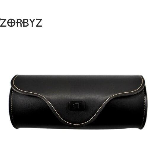 New Motorcycle Scooters Round Barrel Shape Black PU Leather Tool Pouch Bag Fit For Harley