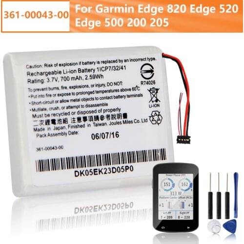Original Replacement Battery 361-00043-00 For Garmin Edge 820 Edge 520 Edge 500 200 205 Edge820 GPS Cycling Computer Battery