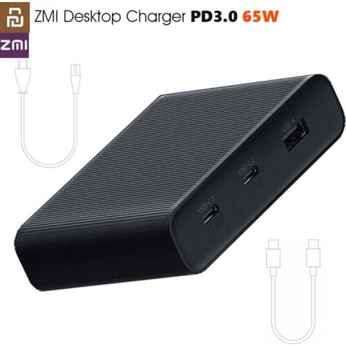 Original Youpin ZMI Desktop Charger 65W 3 Port PD3.0 USB 2C1A For Android iOS Switch PD 3.0 QC Smart Output Max Solo c1-65w c2-1