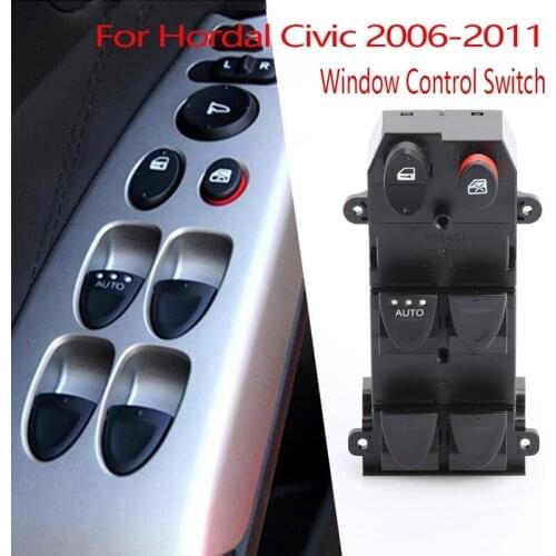 Car Window Control Switch Power Window Master Switch Lifter 35750-SNV-H51 for Honda Civic 2006-2011