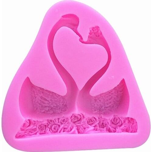DIY Sugar craft Cake Vintage swan Silicone Mold Fondant Mold Cake decorating Tools Gum paste Mold