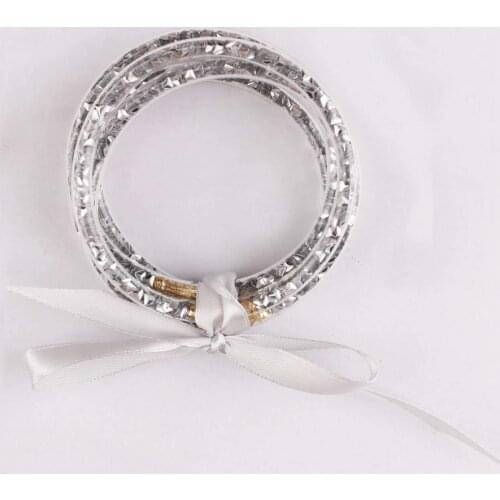All Weather Glitter Jelly Bangles Glitter Filled Silicone Plastic Round Bangle Bracelets Ribbon Bowknot Wristlet Women Gift