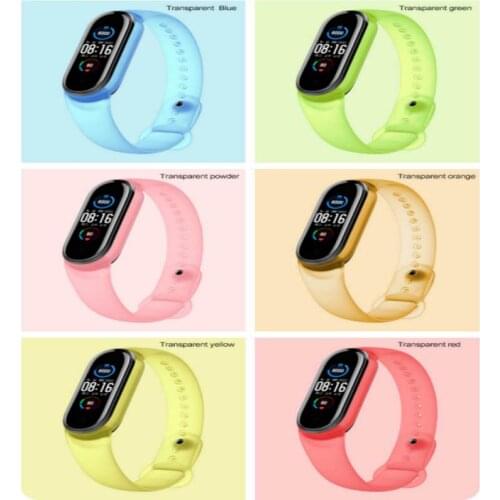 Transparent Mi Band 5 Strap Silicone Watchband Replacement Miband 5 Strap For Xiaomi Mi Band 5 NFC Accessories