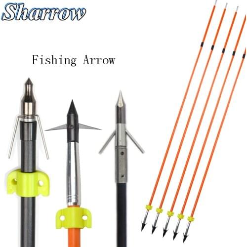 Compound bow Hunting Fiberglass Fishing Arrow Shooting Arrow Slingshot Hunting Archery Arrow for Recurve Bow Slingshot Hunting