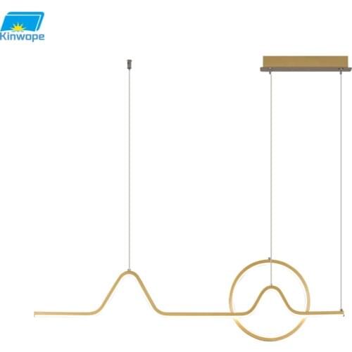 Modern Aisle Balcony Office Living Room Bedroom Restaurant Coffee Shop LongStrip Three-color Light-changing Creative LED Chander