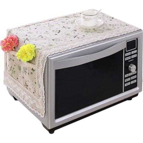 Modern Simple Microwave Oven Cover Dustproof Machine Protector Kitchen Cotton Dust Covers Decorative Appliance