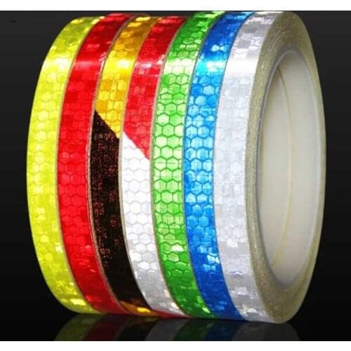 800CM Reflective Tape Fluorescent MTB Bike Bicycle Cycling MTB Bike Reflective Stickers Tape for Helmet Motorcycle Scooter