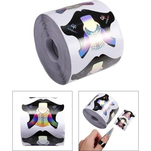 Thickened UV Gel 100/300PCS Nails Extensions Paper for Nails Stencils Tools French Nail Form Tips Nail Extension Art Tools