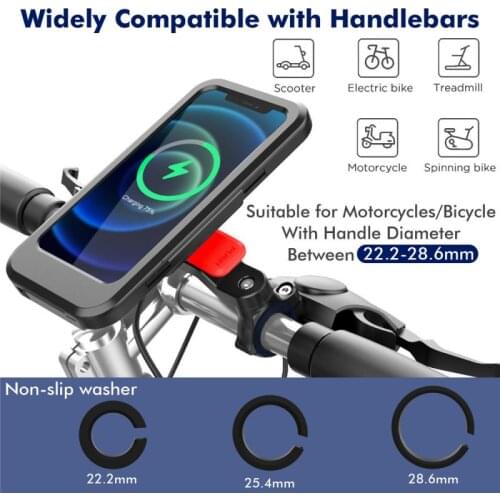 Waterproof Phone Case Bike Motorcycle Handlebar Rearview Mirror 3 To 6.8" Cellphone Mount Bag Motorbike Scooter Phone Stand