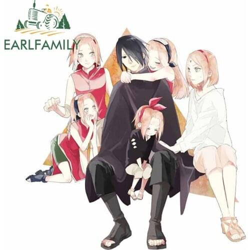 EARLFAMILY 13cm x 12.9cm DIY Car Door Protector For Zerochan Anime Funny Car Stickers Surfboard Graffiti Decal Scratch-Proof