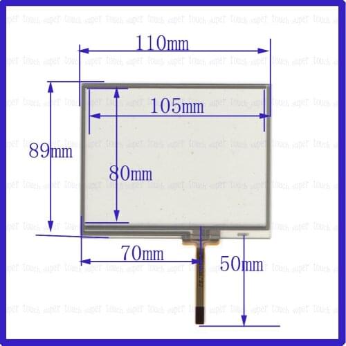ZhiYuSun wholesale 050067 110*89mm 5inch 4lines resistance screen for car DVD redio this is compatible