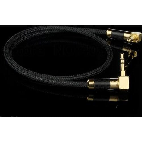 1M 3.5mm 1/8" male plug to 3.5mm male plug right angle Stereo Audio video Cable
