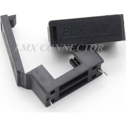 10Pcs/Set 5x20mm Fuse Holder With Cover Chassis Black BLX-A+Fuse0.1A/0.2A/0.5A/1A/-12A/Panel Mount For PCB Board #S018Y