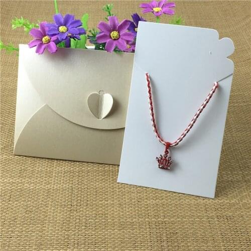 12Sets Multi Style Cards and Bags for Jewelry Accessories Displays and Packaging 12Pcs Kraft Paper Bags+12Pcs Necklace Cards