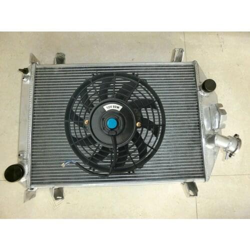 3 ROW Aluminum Radiator + FAN For 1932 Ford TRUCK & CAR Chevy V8 Engine 32 AT/MT