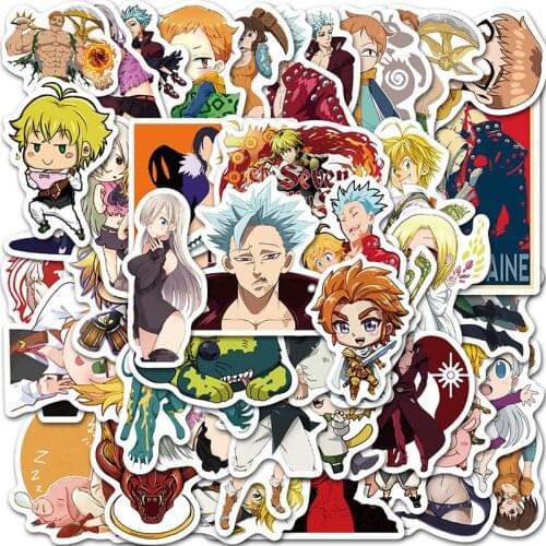 10/30/50Pcs Japan Anime The Seven Deadly Sins Cartoon Stickers For Laptop Luggage Motorcycle Phone Skateboard Kids Sticker Toys