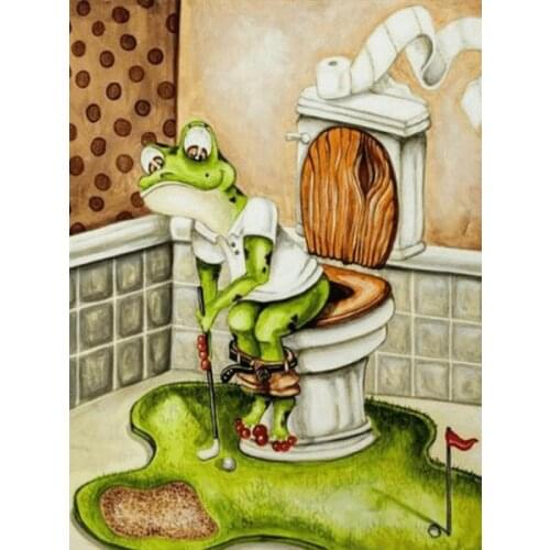 Diamond Painting Cartoon Animal Frog Square Diamond Round Diamond Decoration Customizable Wall Art Decoration Frameless Style