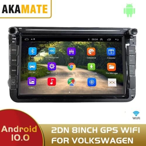 Double din Car Audio Android 10.0 8inch HD Car Video Player WIFI FM GPS Navigation Bluetooth For 8'' Volkswagen Car Stereo