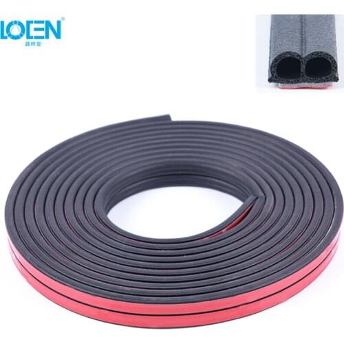 Car-Styling Upgrade B Type Car Sealing Strips Noise Insulation Windproof For Door Eege Front Cover Trunk 5 Meters/Roll Universal
