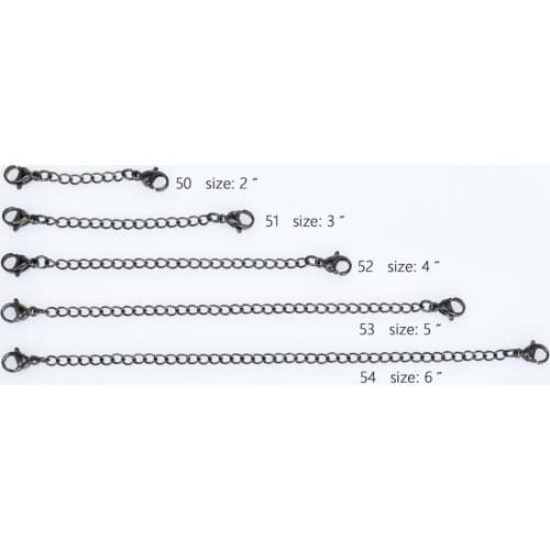 10pcs Stainless Steel Black Double Lobster Clasp Connector Chains For DIY Jewelry Making Findings Bracelet Necklace