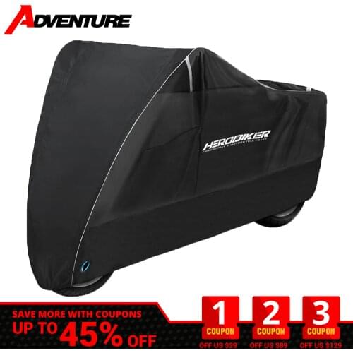 HEROBIKER Motorcycle Cover Waterproof Universal Outdoor UV Protector Scooter All Season Bike Rain Dustproof Cover Funda Moto