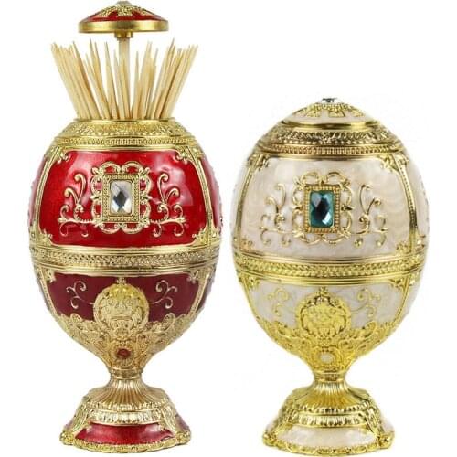 Toothpick Holder Zinc Alloy Automatic European Hand Carved Metal Toothpick Box for Ktv Home Table Decoration Fashion Environment