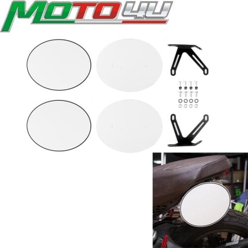 For Ducati Scrambler 800 2014 2015 1 Pair New Cafe Racer Motorcycle side number plate Blank stickers High quality