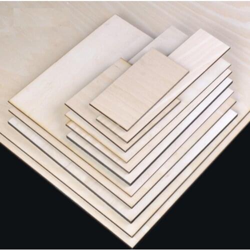 FATJAY 5pcs balsa wood sheet 50*50*1.5mm 100*100*1.5mm 200*100*1.5mm 200*200*1.5mm light weight 4g for RC hobby aircraft DIY