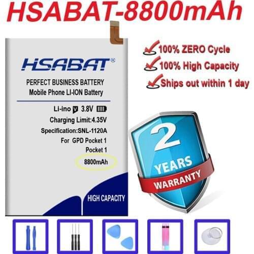 HSABAT Top Brand 100% New 8800mAh 6664107 Battery for GPD Pocket 1 in stock