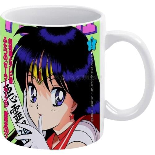 Sailor Mars Magazine White Mug Coffee Mug 330ml Ceramic Home Milk Tea Cups and Mugs Travel Gift for Friends Sailor Moon Anime Sl