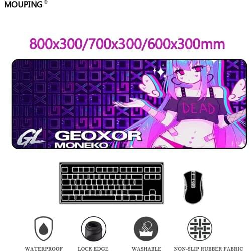 Mousepad Pink Cute Kawaii Anime Mouse Pad Gamer Girl Geoxor Gaming Accessories Keyboard Deskamt Carpet 800x300 Rug DropShipping