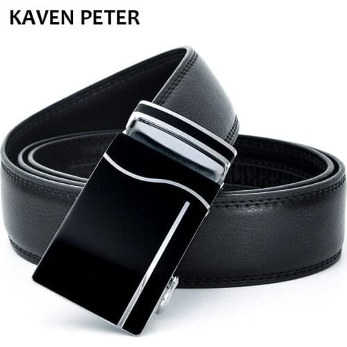 Genuine Leather Belt Automatic Buckle Men Automatic Buckle Leather Belts For Business Men High Quality Cowskin Automatic Buckle