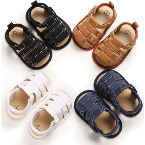 Summer Baby Sandals Shoes Newborn Infant Baby Boy Kids Crib Shoes Soft Sole Hook Causal Anti Slip Sneakers 0-18M