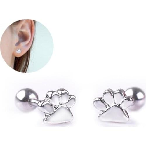 New Arrival Stainless Steel Ear Stud Fashion Cute Cat claw Stud Earrings Female Piercings Fashion Jewelry Gifts