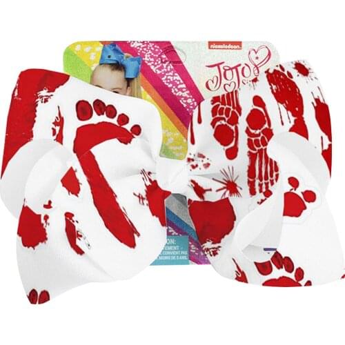 NEW Terror Blood Carnival Fancy bow Girls Halloween 8inch Hair Bows Hairband Hair Clips FOR GIRL Hair accessories GIFT