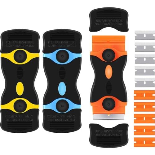 Car Window Sticker Cleaning Razor Blade Scraper Tint Vinyl Wrap Glue Glass Squeegee Remover Auto Cleaner DIY Installation Tool