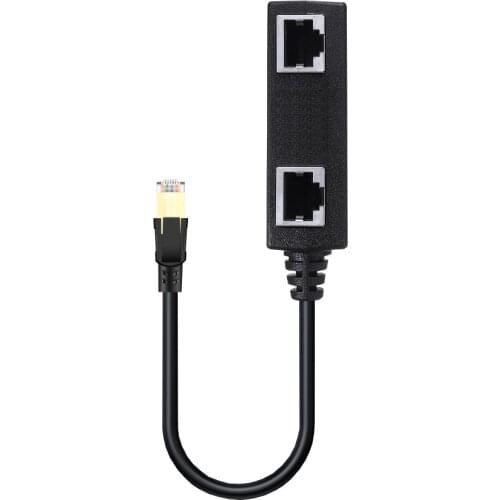 1 to 2 Female Port Ethernet Cable Splitter Connector Network Plug Adapter NetWork Accessories for Cat 8 Cat 7