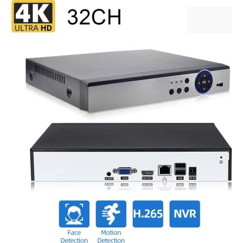 AHCVBIVN 16CH 4K 32CH 5MP H.265 NVR Network Video Recorder 2 HDD 24/7 Recording Onvif 2.6 P2P For IP Camera Security System