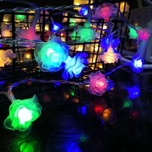 3-10m LED String Lights Holiday Decoration Light Copper Wire Fairy Light Rose Lights Garland Indoor Bedroom Home Decoration Lamp