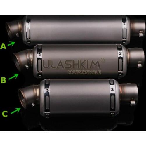 Universal motorcycle exhaust muffler pipe dirt bike muffler gp exhaust bike scooter CBR125 YZF R1 R6 R15 GXSR Z750