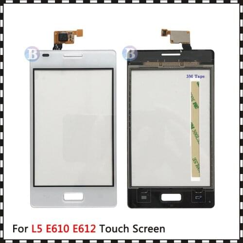 High Quality 4.0" For LG Optimus L5 E610 E612 and Dual E615 Touch Screen Digitizer Sensor Outer Front Glass Lens Panel