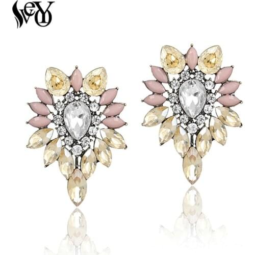 VEYO Vintage Earrings Crystal Stud Earrings For Woman High Quality Lead Free Nickel Free