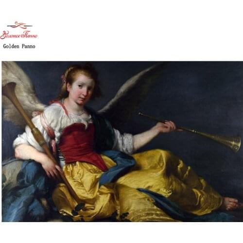 Golden panno Diamond Painting Full DIY Diamond Embroidery5D Angel Woman Diamond Religion Needlework mosaic completely drill